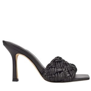 Marc Fisher Womens Draya 1220 Black Square Toe Heel Slide Size 6.5 new no tag